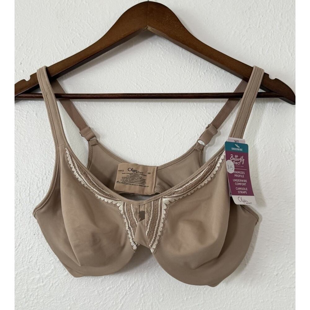 Olga by Warner’s Minimizer Underwire Bra 36D Nude Beige Full Coverage